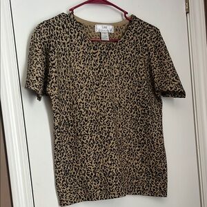 Lisa International Leopard Print Top